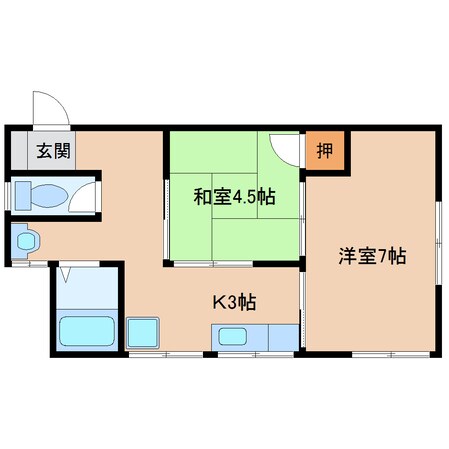 生駒駅 徒歩6分 3階の物件間取画像